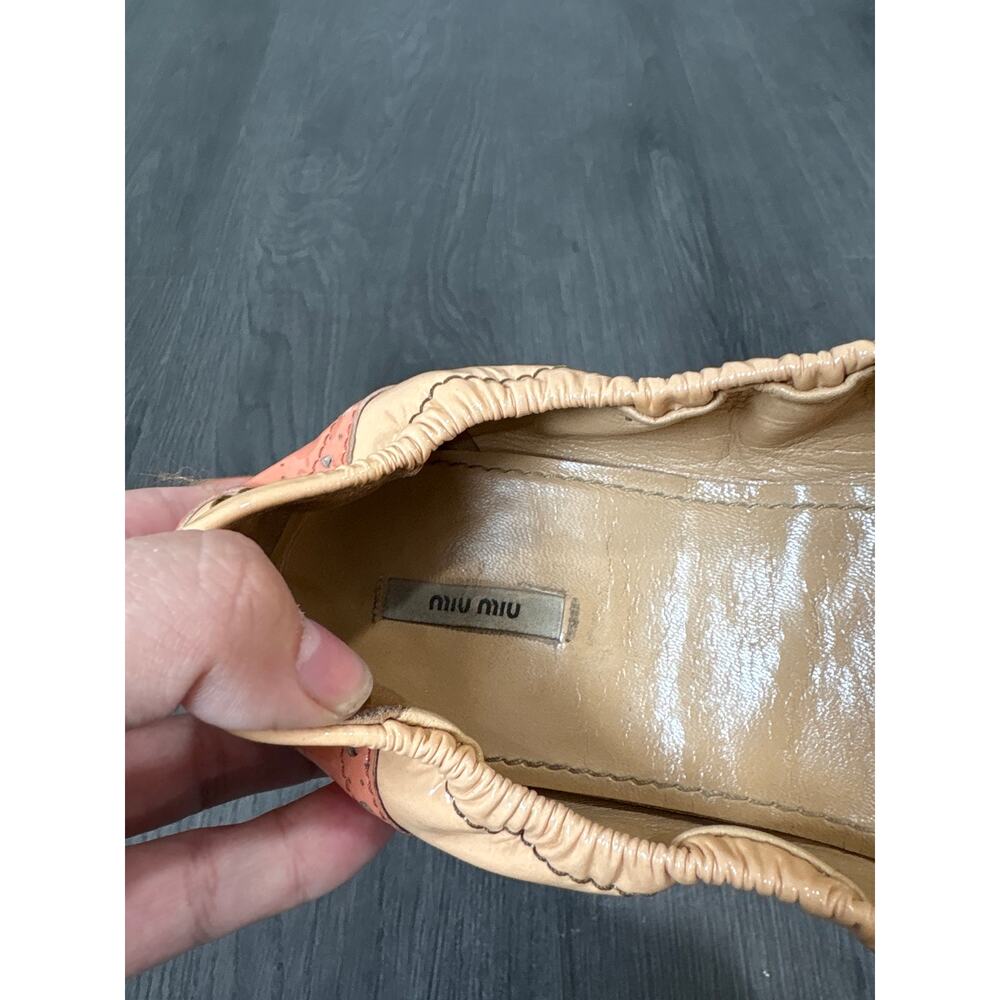 Miu Miu Patent Leather Patchwork Ballet Flats EU 40 US 10 - Picture 7 of 10
